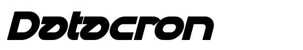 Datacron font preview